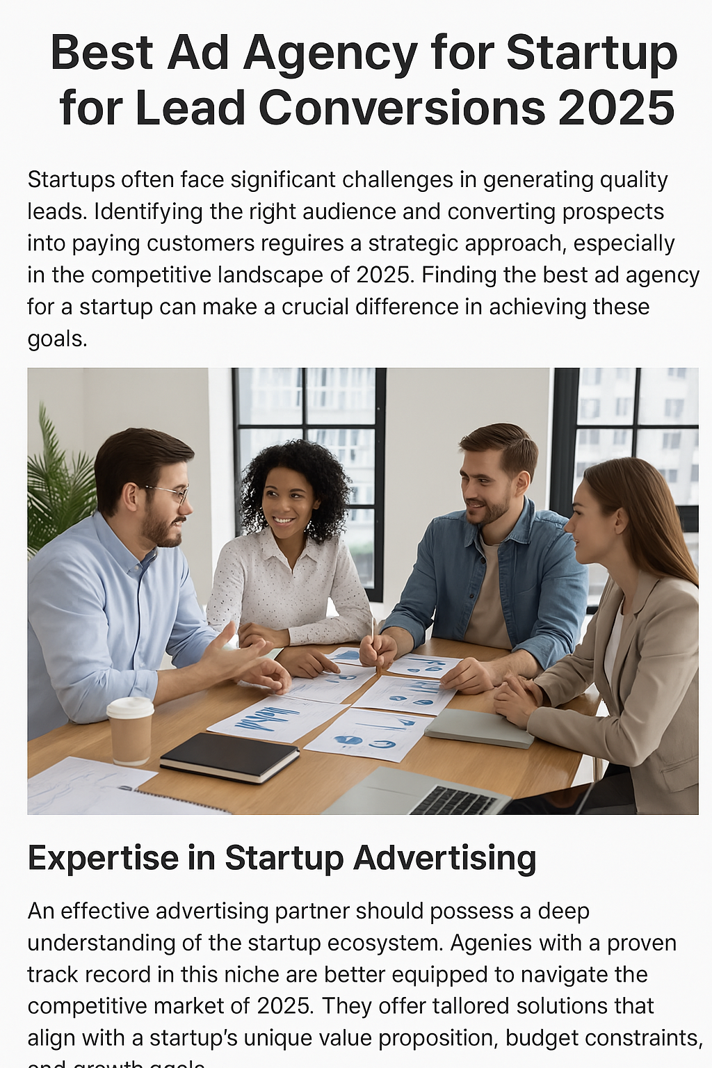 Best Ad Agency for Startup for Lead Conversions 2025